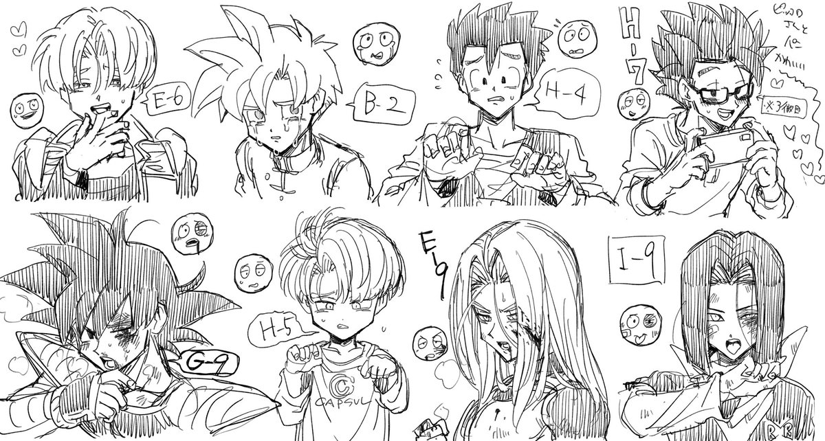 10分間で指定された表情描くやつ 