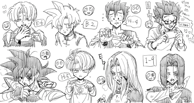 10分間で指定された表情描くやつ 