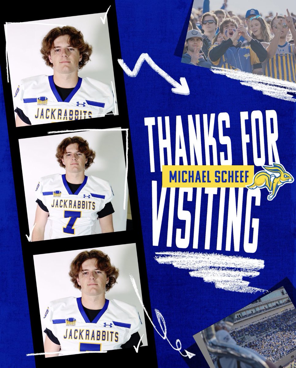 Michael Scheef (@michael_scheef) on Twitter photo Thanks for the Junior day invite! Looking forward to camp this summer! <a href="/CoachBibbs52/">Jalon Bibbs</a> <a href="/J_Menage3/">Jake Menage</a> <a href="/GoJacksFB/">SDSU Football</a> Thanks for the Junior day invite! Looking forward to camp this summer! <a href="/CoachBibbs52/">Jalon Bibbs</a> <a href="/J_Menage3/">Jake Menage</a> <a href="/GoJacksFB/">SDSU Football</a>