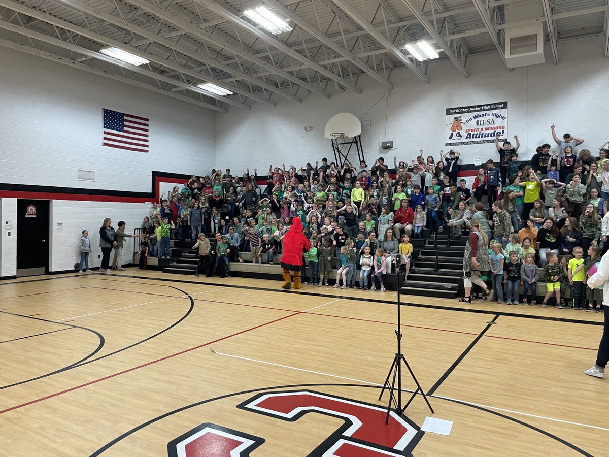 Cusd25's tweet photo. Duct taping Mr Borries &amp; Mr Grubaugh to the gym wall ⁦@JhNcelem⁩ assembly #WaytoGoIndians #NCFun https://t.co/9D6YBvtSKB