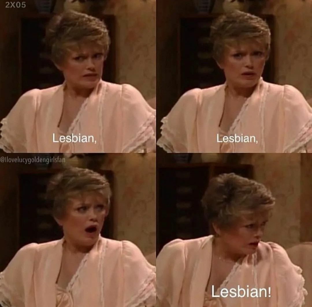 Oop, it's #LesbianVisibilityWeek and I missed the beginning, but may I present the finest ever reading of the word.

#Blanche #GoldenGirls #RueMcClanahan