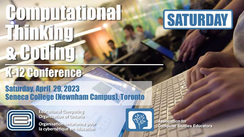 Are you registered yet for #CTC23 Computational Thinking and Coding | K12 Conference coming this Saturday, April 29th at Seneca College? 
https://t.co/nyYDI6umwd