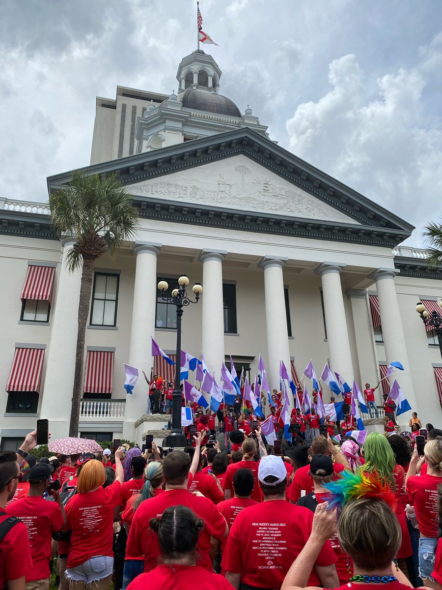 Nothing makes me happier than seeing thousands of drag queens descend on the Florida Capitol. 🏳️‍🌈🏳️‍⚧️ #WontBeErased