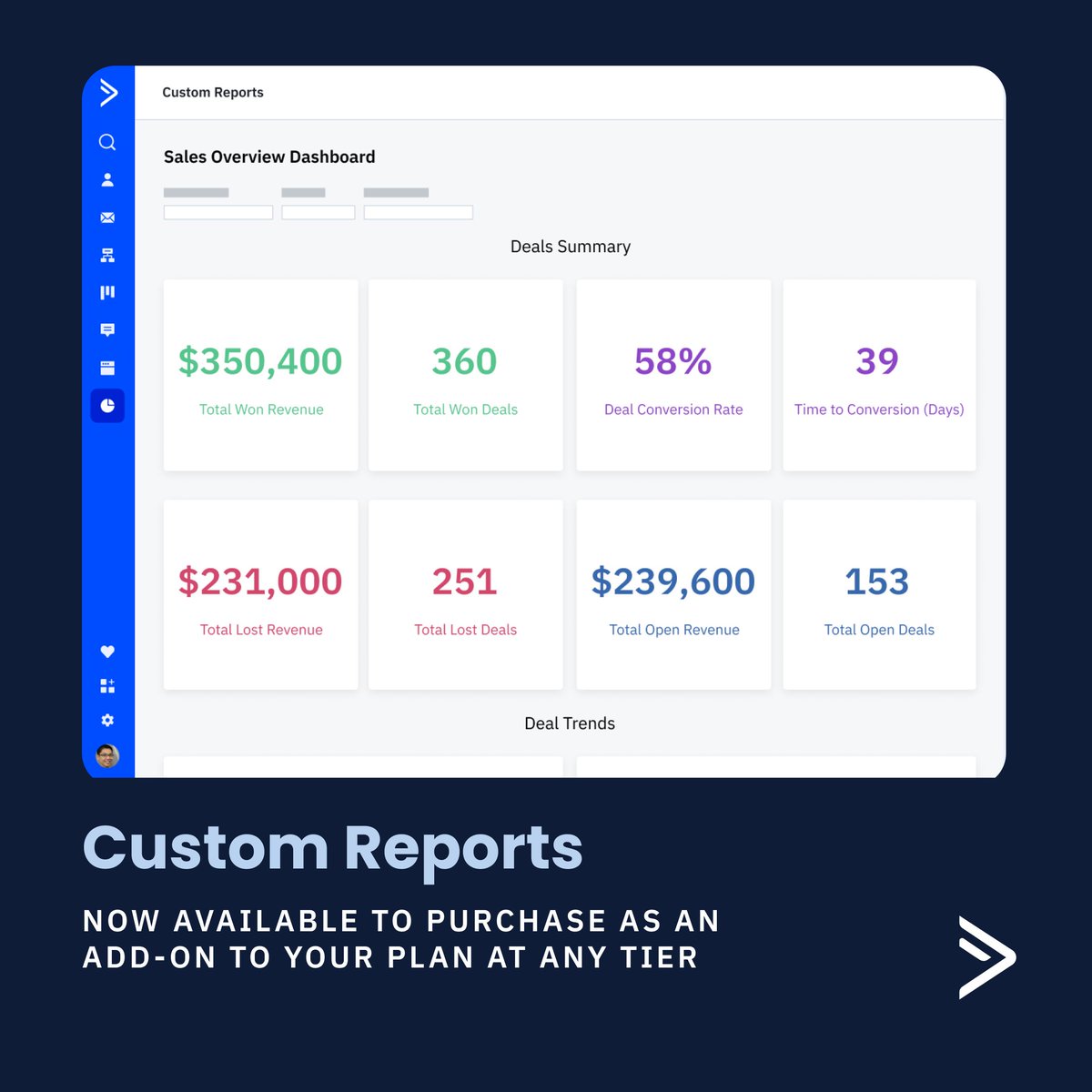 ActiveCampaign's tweet photo. Custom Reports are now available to purchase as an add-on to your plan at ANY TIER! 🤩

Measure the effectiveness of your marketing efforts, visualize your key sales metrics, track ecommerce store performance &amp; more! 🚀

#activecampaign #customreports #reporting https://t.co/lIvnsmgdhW
