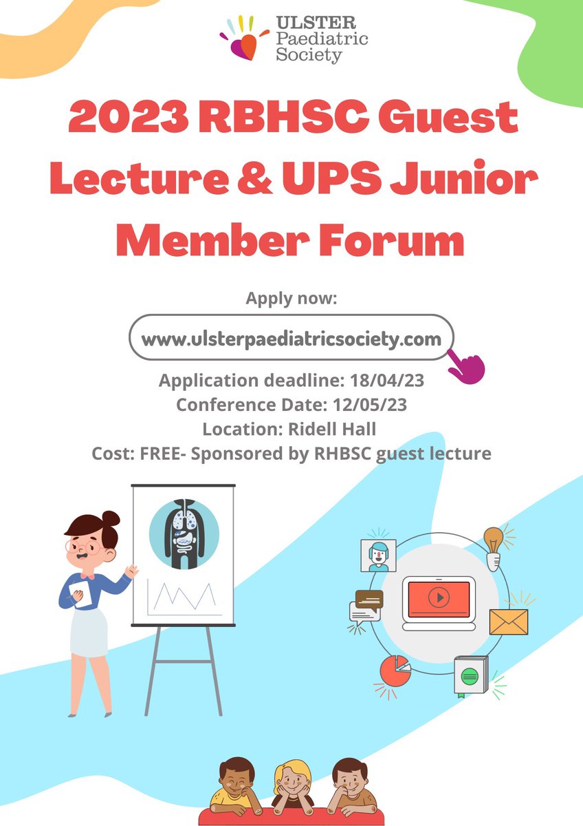 Sarah Berry (@sarahberrry) on Twitter photo ⭐️ DEADLINE EXTENDED⭐️
Submit abstracts now for the upcoming RBHSC Guest Lecture & <a href="/ups_tweets/">UlsterPaediatricSoc</a> junior member forum.
🔈Free entry!
🤩Counts as National presentation.
<a href="/SimEdRBHSC/">Kids Sim Ed team</a> <a href="/QUBelfast/">Queen's University Belfast 🎓</a> <a href="/ni_pear/">NI PEAR</a> <a href="/NeoSimEdRJMS/">NeoSim Team</a> <a href="/_NIMDTA/">NIMDTA</a> <a href="/RCPCHIreland/">RCPCHIreland</a> @AntrimSUPERteam <a href="/QUBMedEd/">QUB Centre for Medical Education</a> <a href="/BelfastMedEd/">Belfast Trust Medical Education</a> ⭐️ DEADLINE EXTENDED⭐️
Submit abstracts now for the upcoming RBHSC Guest Lecture & <a href="/ups_tweets/">UlsterPaediatricSoc</a> junior member forum.
🔈Free entry!
🤩Counts as National presentation.
<a href="/SimEdRBHSC/">Kids Sim Ed team</a> <a href="/QUBelfast/">Queen's University Belfast 🎓</a> <a href="/ni_pear/">NI PEAR</a> <a href="/NeoSimEdRJMS/">NeoSim Team</a> <a href="/_NIMDTA/">NIMDTA</a> <a href="/RCPCHIreland/">RCPCHIreland</a> @AntrimSUPERteam <a href="/QUBMedEd/">QUB Centre for Medical Education</a> <a href="/BelfastMedEd/">Belfast Trust Medical Education</a>