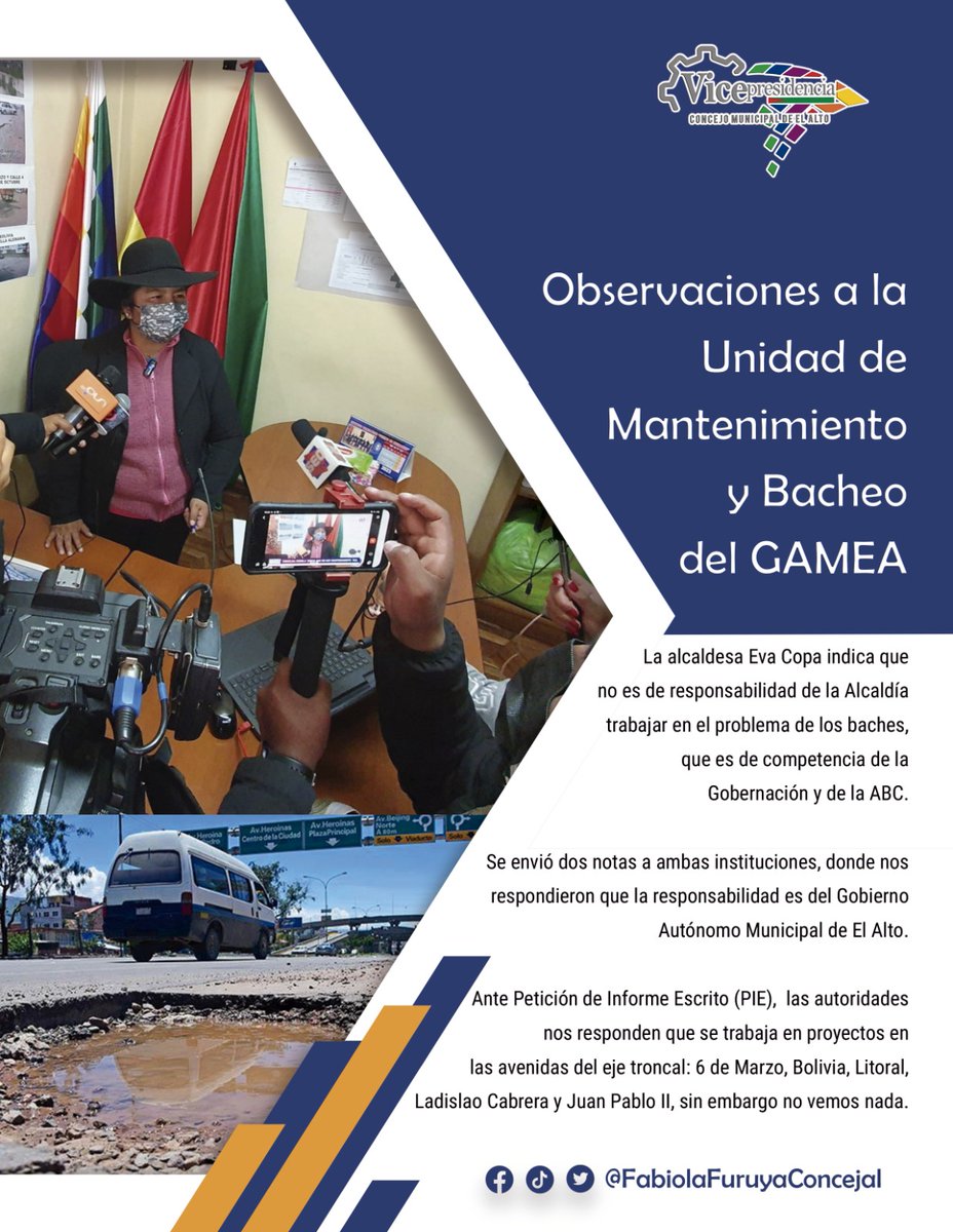 FabiolaConcejal's tweet photo. #SeguimientoABaches
#FabiolaFuruyaConcejal
#VicepresidenciaConcejoMunicipal https://t.co/RsfkuZtp1z