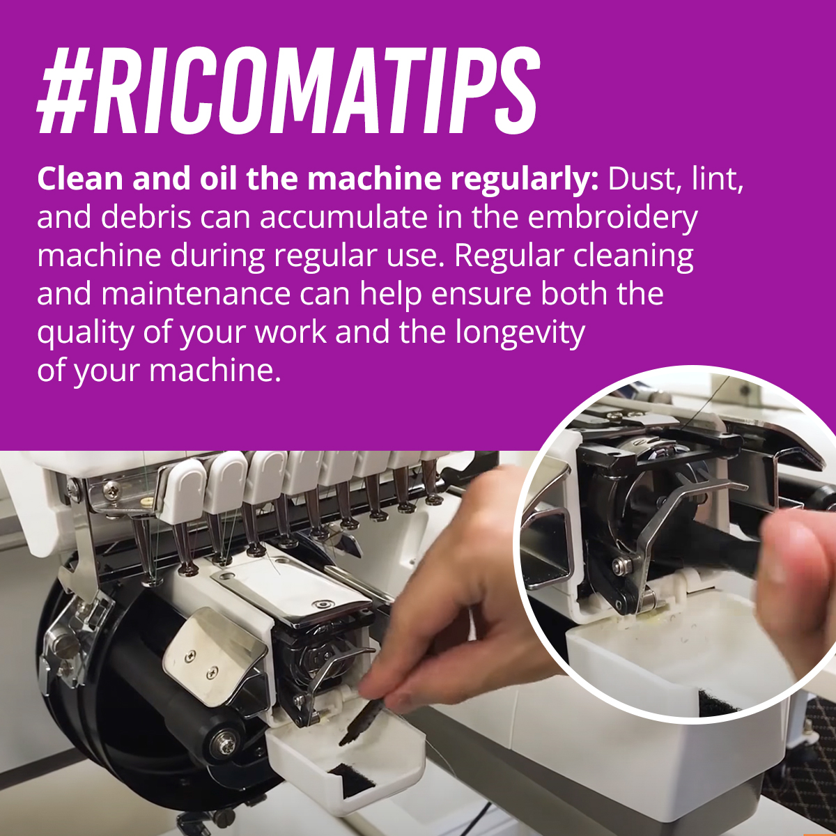 Master your Tuesdays with this valuable #ricomatip! #tiptuesday #embroiderytips  
.
Save this for later! 
.
.
.
#RicomaInternational #Embroidery #EmbroideryMachine #MachineEmbroidery #Ricoma #Crafts