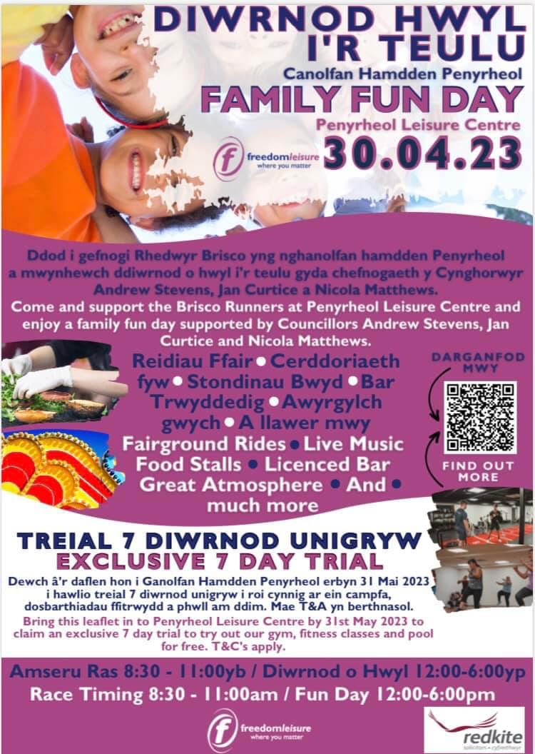 Gorseinon 10k & 2k fun run (@gorseinon10k) on Twitter photo ๐คฉ We're excited to announce that <a href="/PenyrheolLC/">Penyrheol Leisure Centre</a> (supported by Councillors - Andrew Stevens, Jan Curtice & Nicola Matthews) will be hosting family fun activities on race day!
- Live music
- Food stalls
- Great atmosphere
- Fairground rides
More info ๐ bit.ly/3KQyD8e ๐คฉ We're excited to announce that <a href="/PenyrheolLC/">Penyrheol Leisure Centre</a> (supported by Councillors - Andrew Stevens, Jan Curtice & Nicola Matthews) will be hosting family fun activities on race day!
- Live music
- Food stalls
- Great atmosphere
- Fairground rides
More info ๐ bit.ly/3KQyD8e