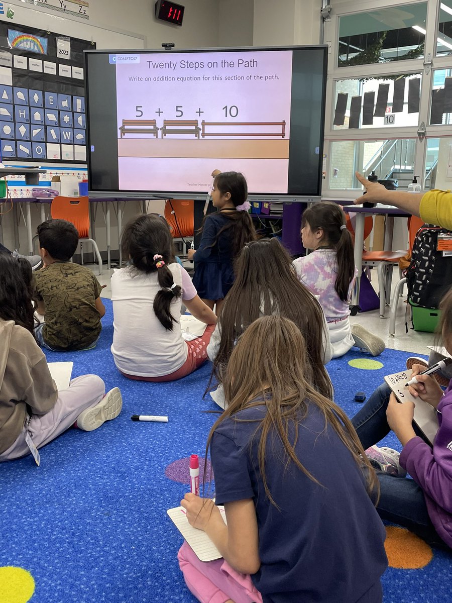 MavoAntonietta's tweet image. 1st graders in Sybrant/Zamora’s class are very engaged today as they use fences, benches, and flowers to make different combinations of twenty and write equations to match #buildingmathematicians  @HumbleISD_LLE @HumbleISD @HumbleElemMath @MLCmath