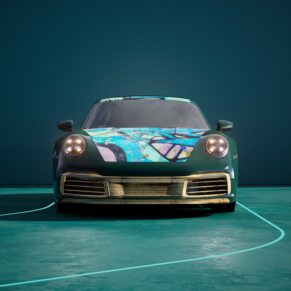 eth_porsche's tweet photo. The level of art we can expect in the upcoming phase 🤯 — this fresh hood by @patrickcandoit. #TuesdayLeaks https://t.co/uXdDKvTT9a