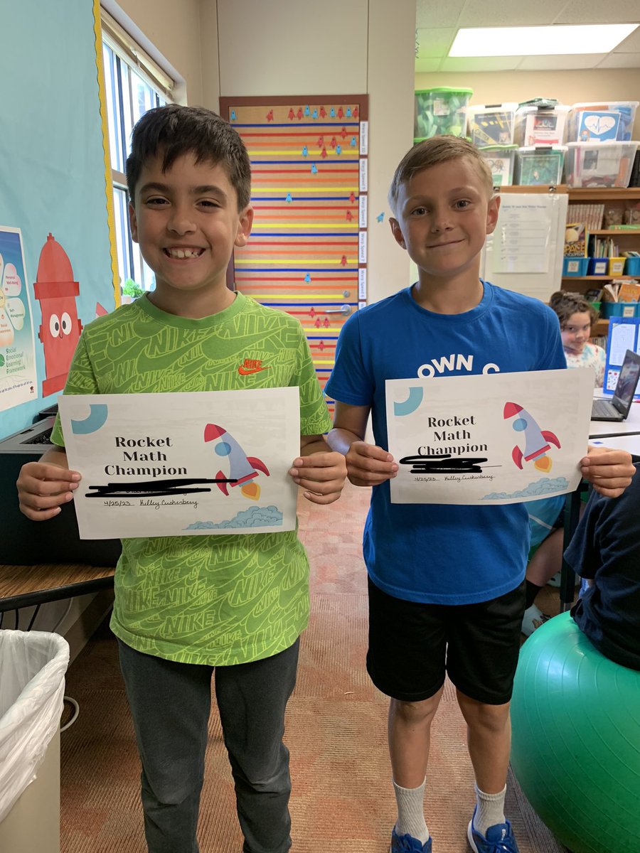 Two more Rocket Math Campions this week! Way to go boys! <a href="/BeckElem/">Samuel Beck Elementary</a>
