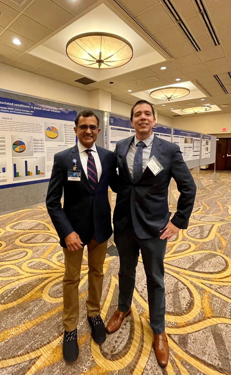 Congratulations Mayo clinic Arizona ID fellows- Leah Grant, Alexander Lietz and Jefferson Tobar Vega for presenting their research at Mayo Clinic Rochester on 4/21/2023. 

Dr. Tobar Vega with Dr. Vikram, program director of ID fellowship.