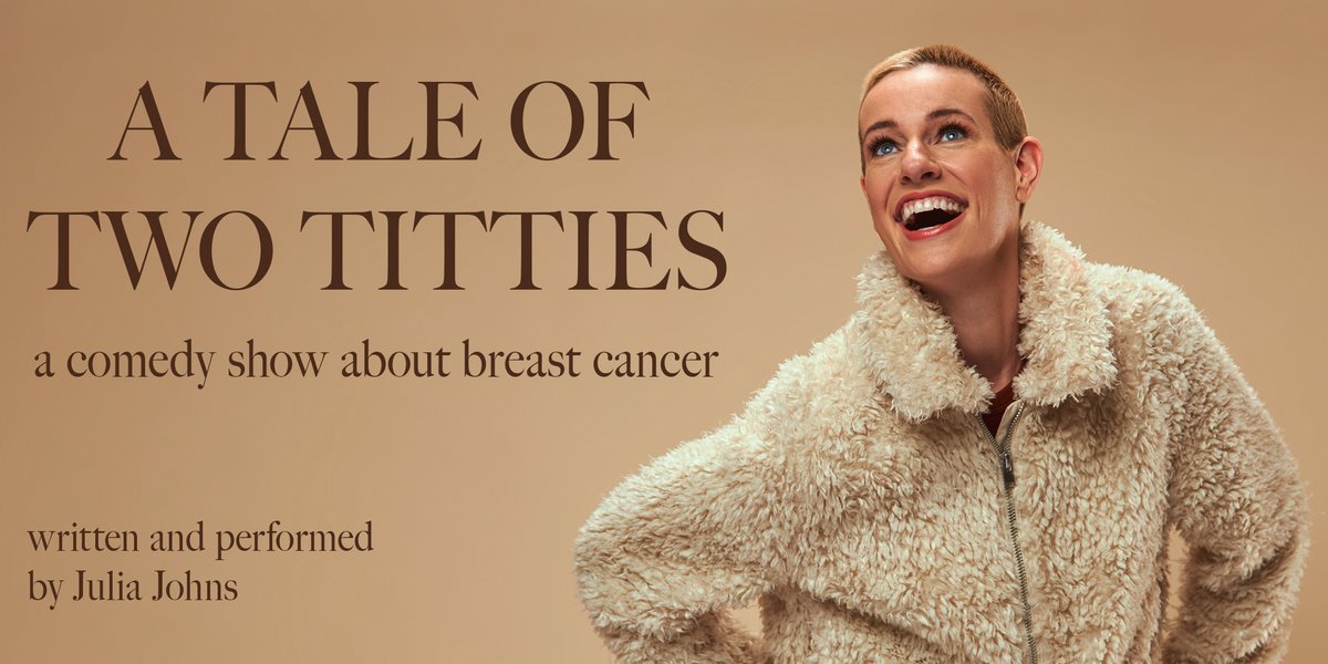JUST ANNOUNCED: <a href="/heyJuliaJohns/">Julia Johns</a>: A Tale of Two Titties on Sunday, June 11th!

Join comedian Julia Johns as she presents a one-woman show about her cancer--it's funny, she swears!

Tickets on sale now: bit.ly/40yap8x
