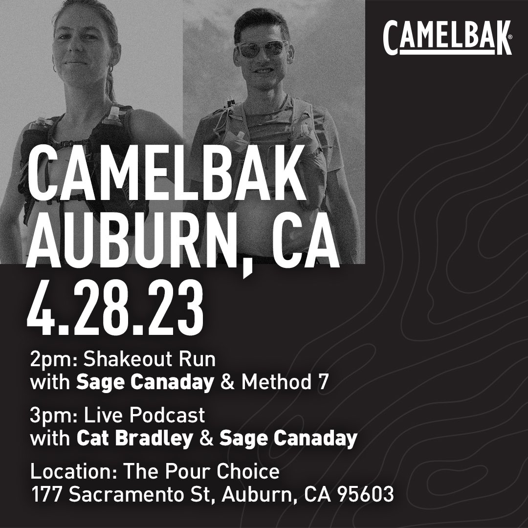 Heading to Auburn, CA this weekend for <a href="/CanyonsRuns/">CanyonsRuns</a> by <a href="/UTMBWorldSeries/">UTMB® World Series</a> ?! I’ll be there for some events including this live podcast with <a href="/CamelBak/">CamelBak</a> ‘s Cat Bradley (see attached event flyer!). Any top favorite picks and runners 🏃🏻 for the races you think will be top 10?!