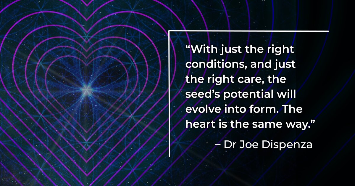 DrJoeDispenza's tweet photo. What does it mean to cultivate a blooming heart?

So many things in nature take time. We plant a seed in the fertile earth, and we have to let the seed germinate. It needs a healthy balance of elements and environment conducive to growth – so it will begin to send roots down into the ground and develop a shoot that breaks the surface – and grows toward the sun. The heart is the same.

Read Cultivating a Blooming Heart, Part I – Preparing the Soil; Planting the Seed.  https://t.co/ABdHmrXr5a
