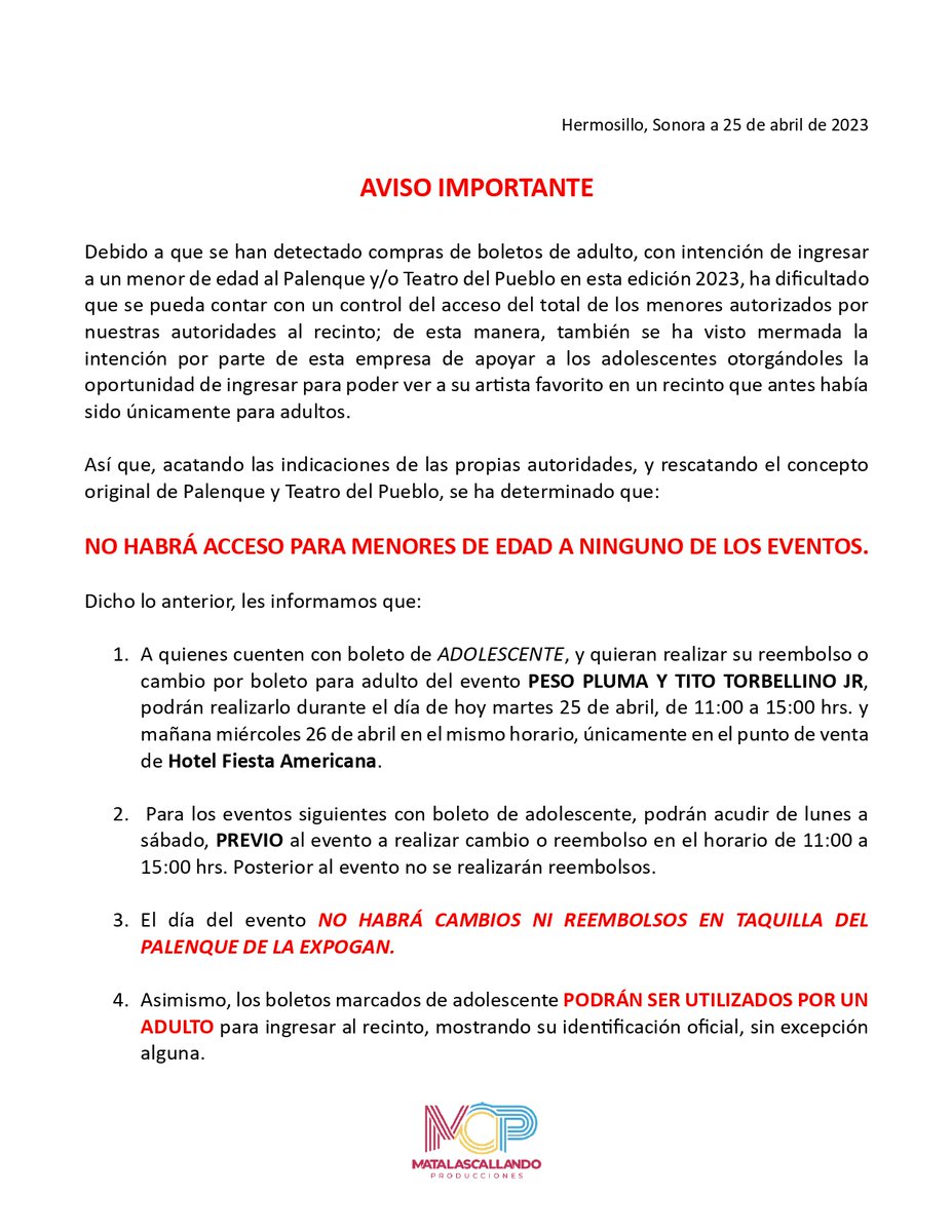 TelevisaSON's tweet photo. ⚠ Aviso importante ⚠
#MatalasCallando
@ExpoGanSon https://t.co/n6VDGSdDco