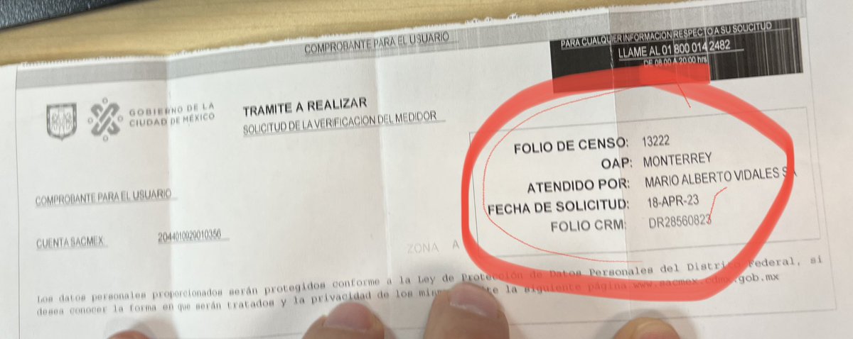 rubenbravodf's tweet photo. @SacmexCDMX  levante un trámite por que mi toma de agua presenta un cierre que hace que me llegue poca agua el 18/04/2023 y aún no asisten. Yo no tengo agua como puede ser posible. Asiste a la oficina y sigo igual. Que debo hacer? https://t.co/TVVR1IEgi2