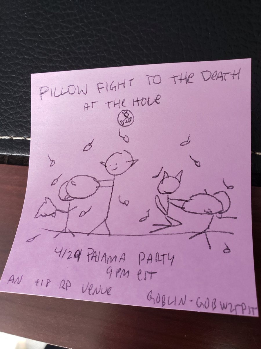 HITW_xiv's tweet photo. Leave your fancy lingerie on the hanger and slip in your coziest pajamas for the HITW Pajama Party and Pillow Fight! ... BYOP, or something. Hitting someone with one of our pillows should be a crime.

Goblin, Goblet, W25P55 @ 4/29 9PM EST
https://t.co/rMgvmm4diC https://t.co/iI8jfjbTbu