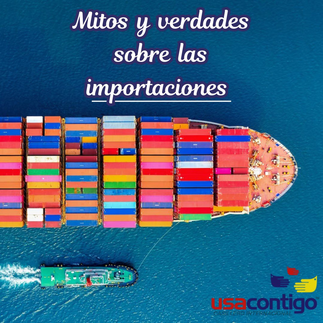 usacontigo's tweet photo. Las importaciones toman un papel muy importante en la economía mundial, es por eso que te dejamos algunos mitos y verdades sobre las importaciones📦✈️🌎 https://t.co/QWaVU1Qr3b