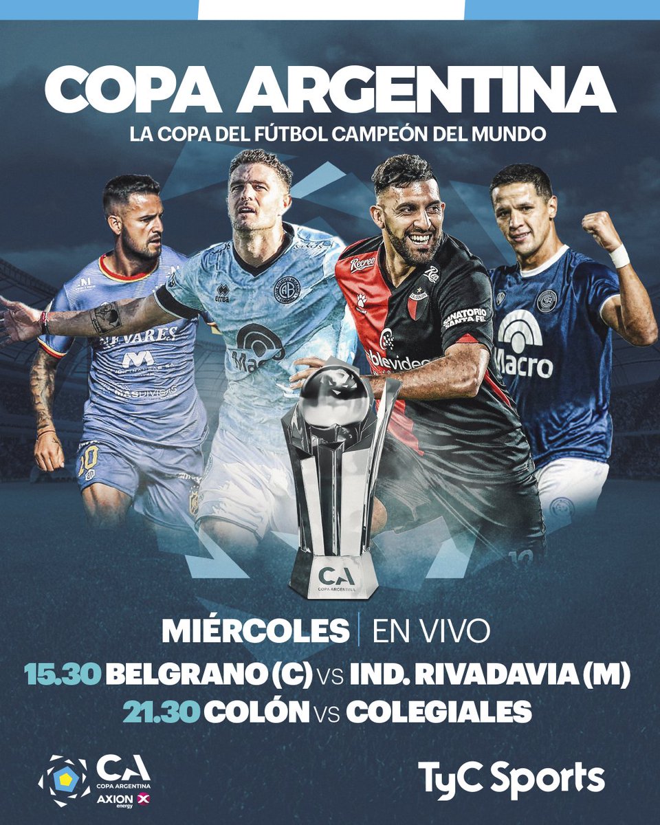 TyC Sports on Twitter "Viví Belgrano (C) vs Ind. Rivadavia (M) y Colón