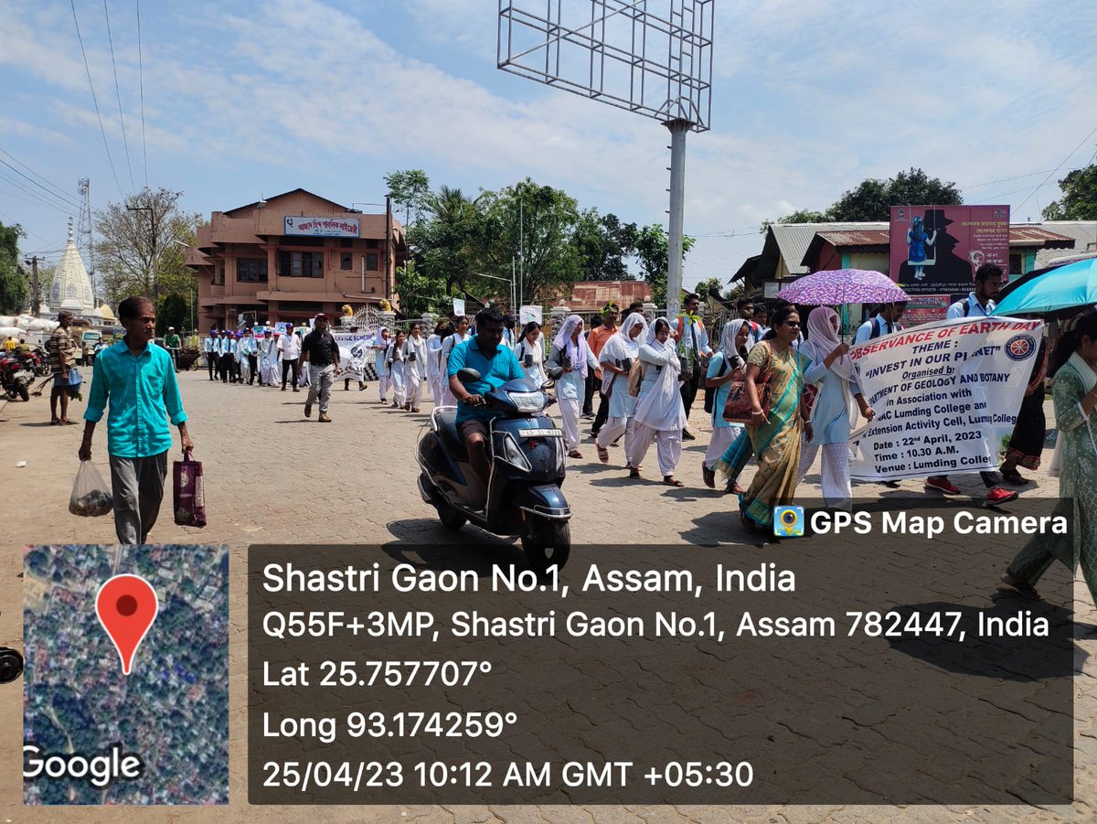 LumdingNss's tweet photo. A massive plantation drive is held on the occasion of Earth day 2023 covering two schools and one woman's college followed by a rally along with street play to aware the people of the importance of earth day. @_NSSIndia @nss_rdguwahati @DrRanjanKrKaka1 @_NSSAwards https://t.co/oQ62vPoDlQ
