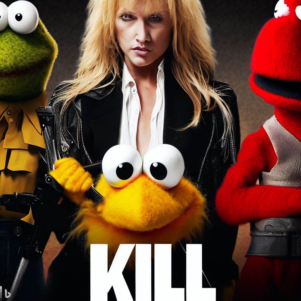 PaulDavidMackay's tweet photo. #killbill as directed by Jim Henson. https://t.co/swdASAh0Q4