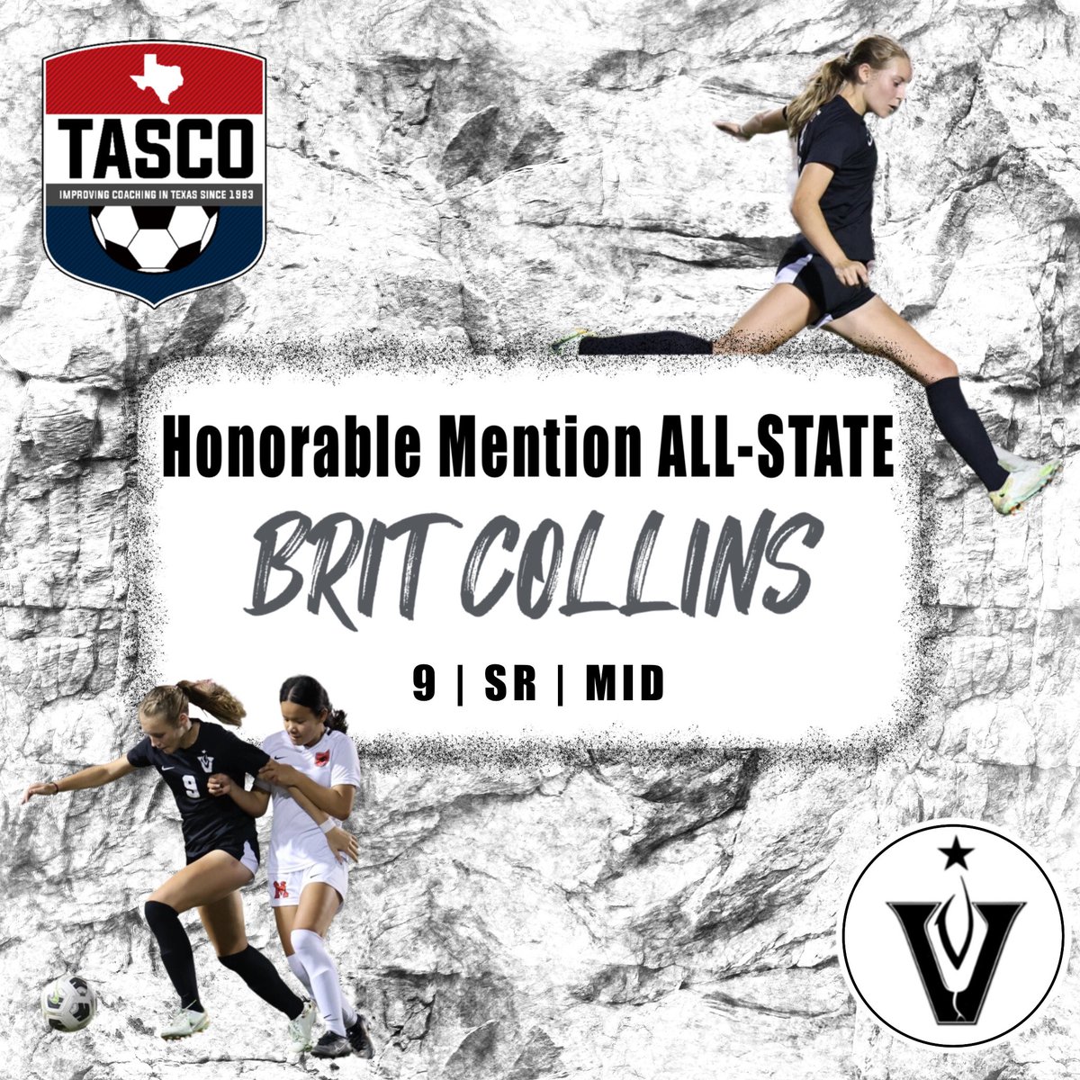 ✨Congratulations✨ to Brit Collins for being named TASCO Honorable Mention ALL-STATE 6A Team