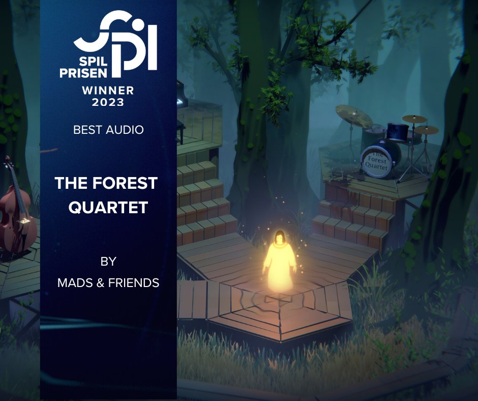 SpilprisenDK's tweet photo. WE’RE THRILLED TO ANNOUNCE THAT MADS & FRIENDS HAS WON BEST AUDIO AT SPILPRISEN 2023 WITH THEIR BEAUTIFUL GAME, THE FOREST QUARTET! 💛
Congratulations to the team!
#dkgame #dkkultur #dkmedier #Spilprisen2023 #BestAudio #TheForestQuartet @producentforeningen https://t.co/RwPZEuVWT7