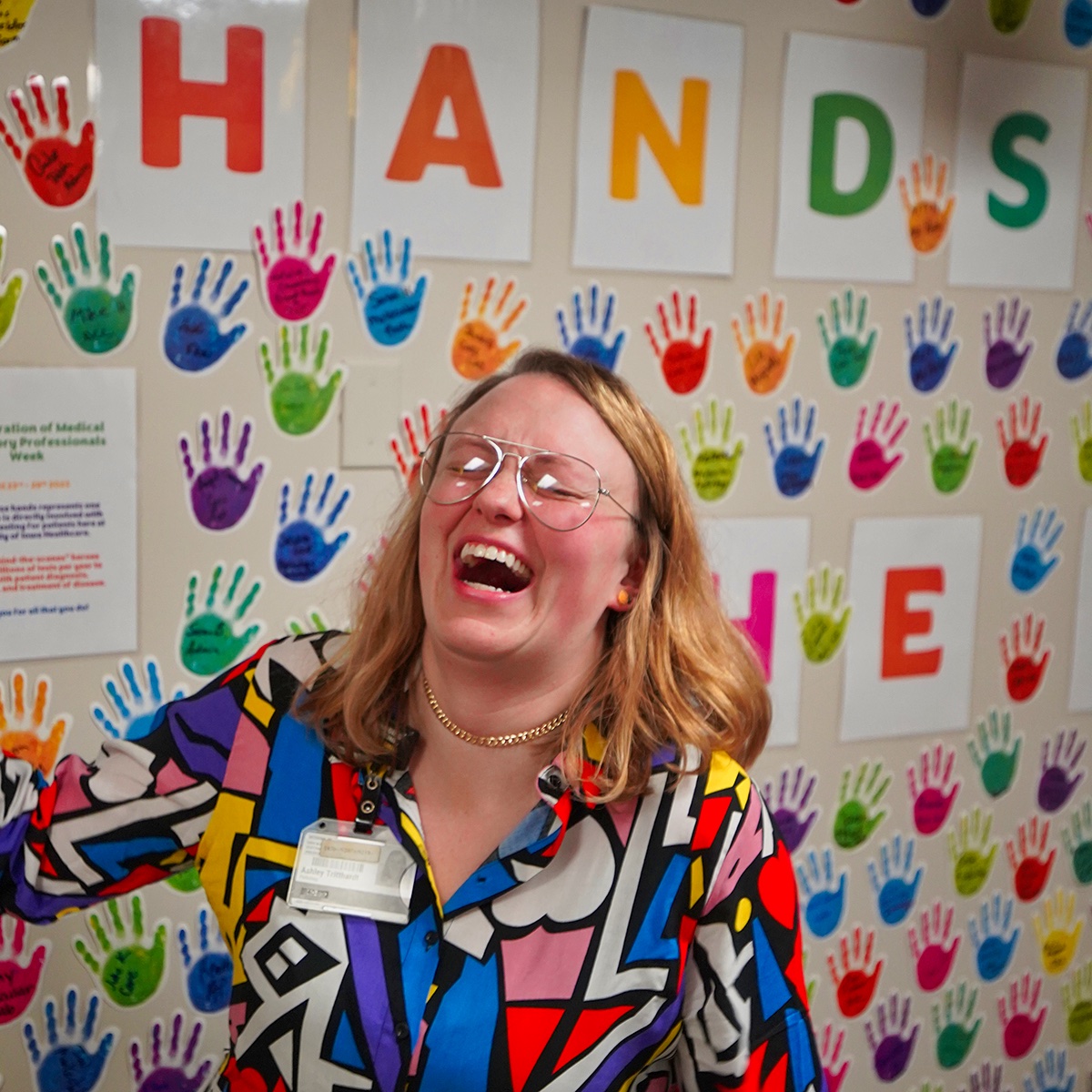 UIPathology's tweet image. Lab Week 2023 has begun! We are having lots of fun dressing for 90&apos;s music artist day, taking &quot;cell-fies&quot;, and playing pin the needle on the vein! #ASCPLabWeek23