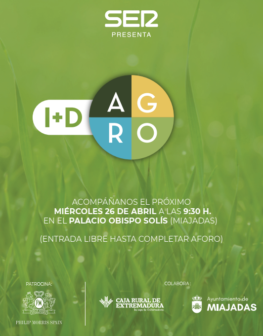 CajaRuralEx's tweet photo. Este miércoles estaremos en Miajadas colaborando con "I+D Agro", el evento que organiza @SERextremadura para hablar de los retos para la transformación del sector primario regional.

Entrada libre con inscripción previa en https://t.co/eFJA0nhORK

Os esperamos. https://t.co/tjJkyymz5b