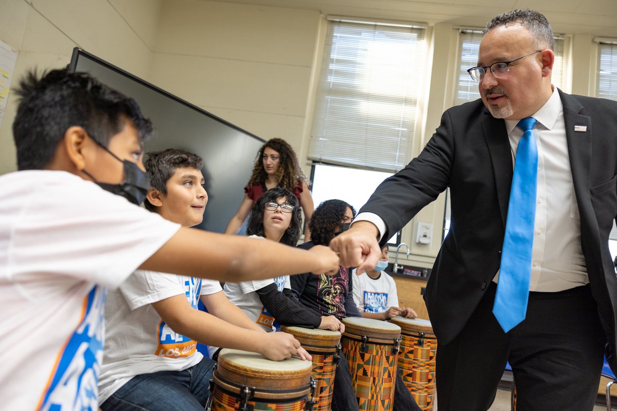 SecCardona's tweet photo. Students, you’re the boss. We work for you. 

That’s why at @usedgov we take a student-centered approach to everything we do. See how I plan to #RaiseTheBar for our students ⬇️
https://t.co/Eb7IYsFtQ1 https://t.co/cLxS84FdOP