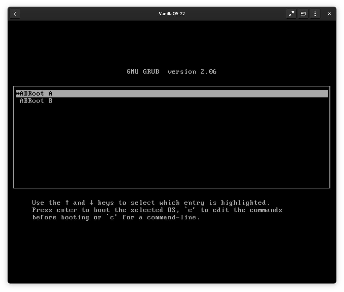 VanillaOSLinux's tweet photo. First Vanilla OS 2.0 installation with ABRoot v2 🤩 https://t.co/8OZpnd5nD3