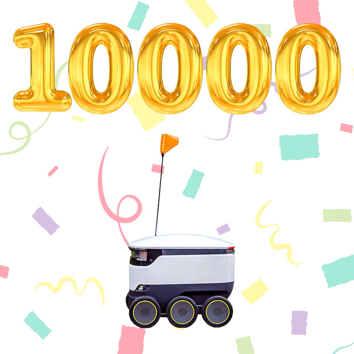 sandtdining's tweet photo. β¨ STARSHIP completed it's 10,000th delivery at S&T today! Cheers to 10,000 more! β¨
.
.
.
#starshiptechnologies #sandtdining #chartwellshighered https://t.co/x4Ru9YqE5H