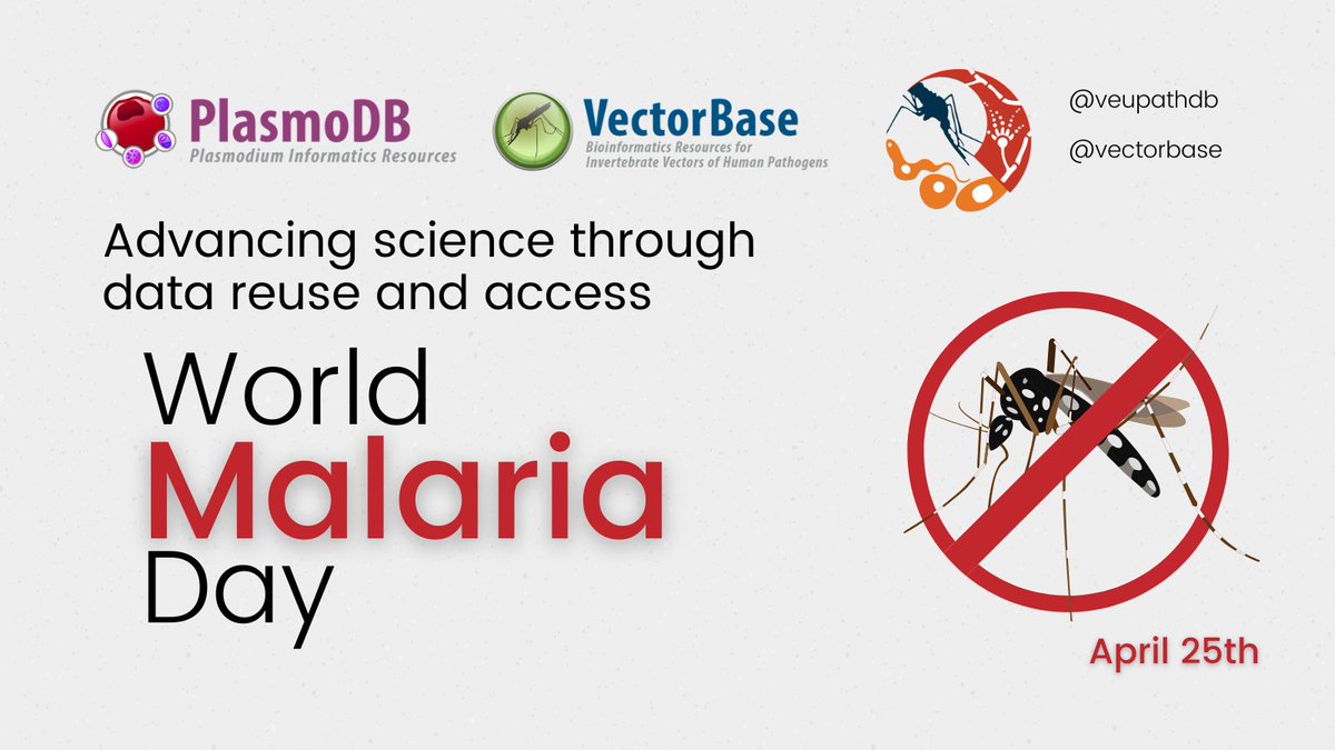 Great to be part of the solution - your genomic resources advancing data reusability to make new discoveries @VectorBase #PlasmoDB #WorldMalariaDay veupathdb.org