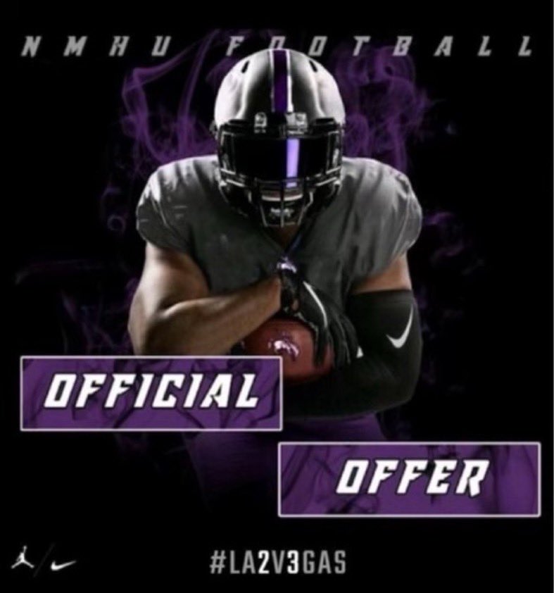 JosiahM131213's tweet photo. (AGTG✝️ Thank you Lord for this blessing) I am extremely blessed to say Thank you @NMHUcoachrhud for my first offer 🟣🐴! #AGTG✝️ #GoCowboys @IBthecoach @EldoEaglesFB @SAMOONEY2 @nmheat_7v7 https://t.co/fPQZYq4FpU