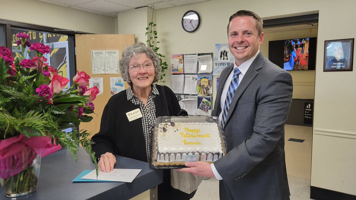 We are so grateful to Bonnie Renyolds for her 10 years of service to our students and 18 years of service with GRASP. Enjoy your retirement, Ms. Reynolds. #bettereveryday #Wolverinepride @ccpsinfo