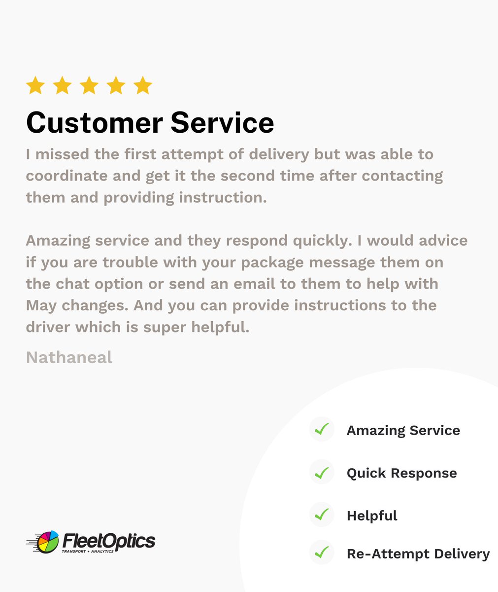 Sometimes your customer may not be available for their estimated delivery time. In cases like these we offer the opportunity for them to provide instructions for their delivery with our team to ensure it's a succesful delivery.

bit.ly/41DydJd