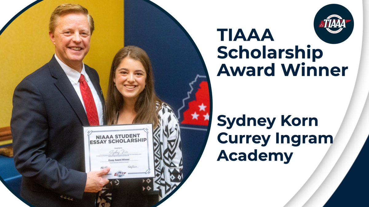 TIAAA_Ad's tweet image. Each year the TIAAA/NIAAA recognizes one male and female student-athlete for their distinguished scholastic achievement, leadership, and citizenship. The female winner of this year&apos;s TIAAA Scholarship Award  is Sydney Korn, from Currey Ingram Academy. Congratulations, Sydney!