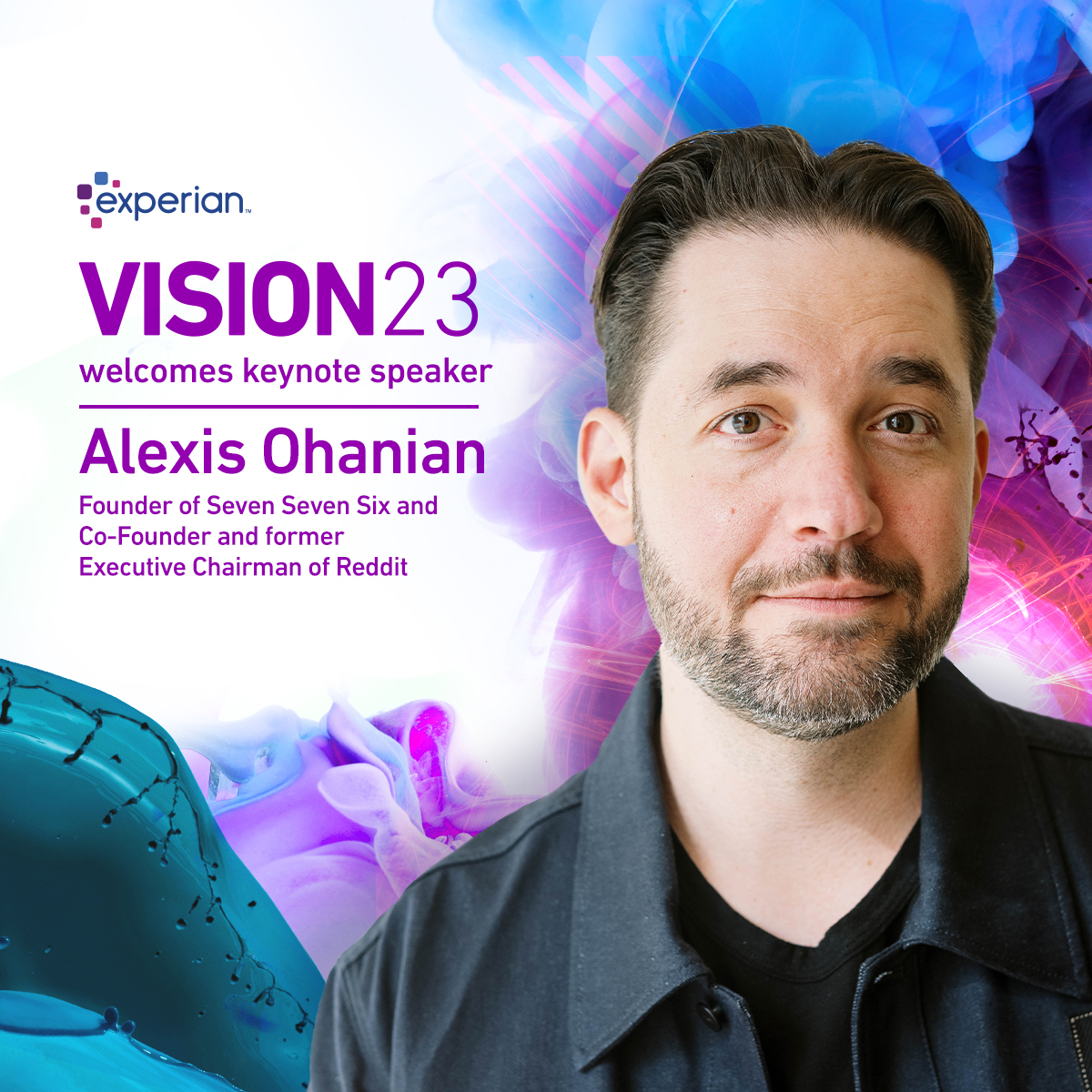 ExperianCredit's tweet photo. We’re excited to announce our third keynote speaker for Vision 2023, Alexis Ohanian! 

If you haven't already, make sure to register for this year's event to be part of a transformative experience: https://t.co/kxrOwMXO8d https://t.co/wFQhaCMu5D
