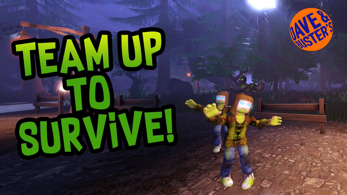 You're going to want to team up with your friends to tackle this all-new Misty Forest Zombie Survival map! 🧟 

Teamwork definitely is going to make the dream work here; the legion encroaches, and you've got to rely on each other. 

🧟 roblox.com/daveandbusters
