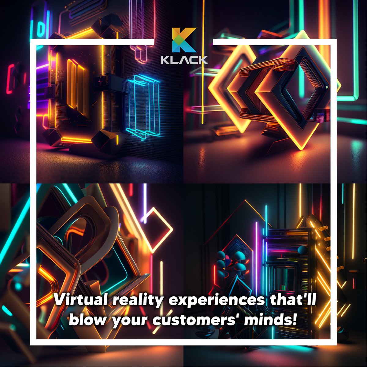 FireNeuron's tweet image. Virtual reality experiences that'll blow your customers' minds! Our team of virtual reality experts are dedicated to creating immersive experiences that are both beautiful and effective. Visit Klackarts.com or DM us for more info.

#virtualreality #immersive #innovative