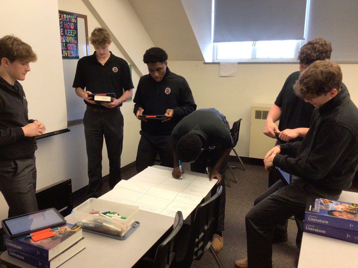 CPRamblers's tweet photo. Mrs. Hilliard’s English III students worked on identifying character traits, inner conflicts, family dynamics, and the anti-hero in the modern drama “Death of a Salesman” in class today. #Prep #APEnglish 💼 https://t.co/II5LR1k3LH