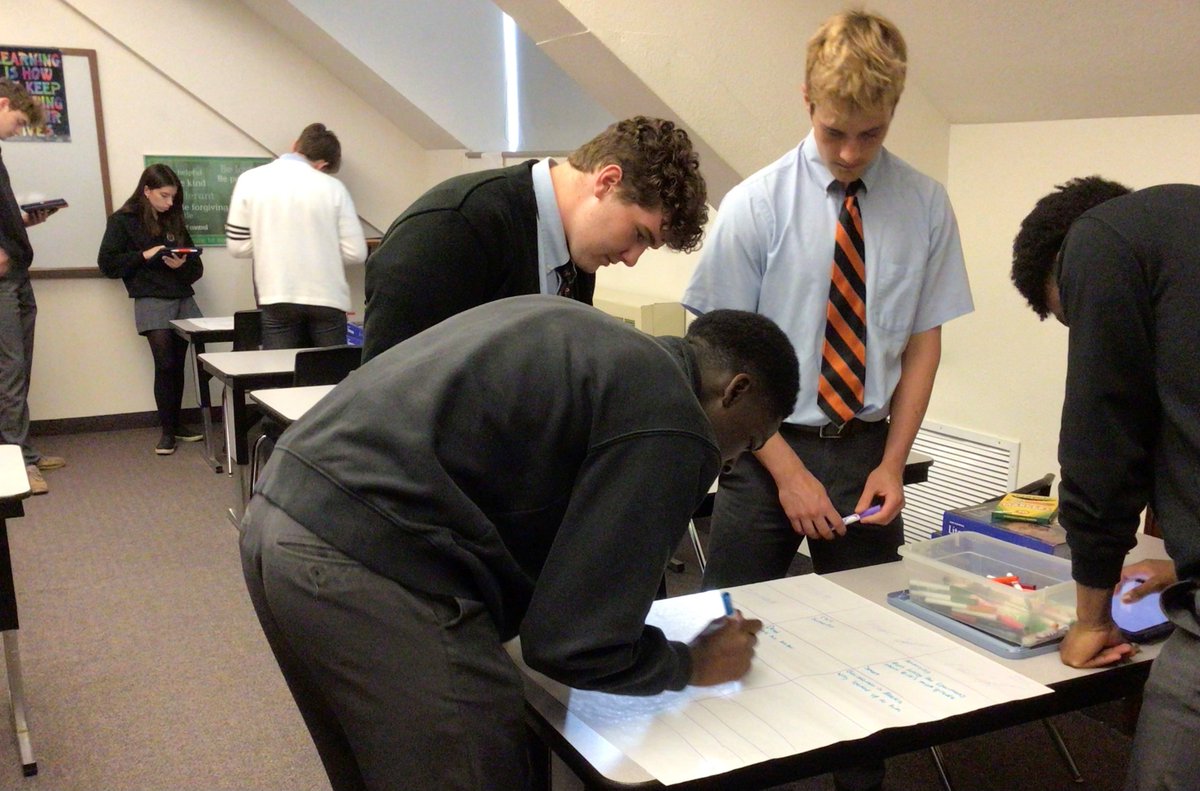CPRamblers's tweet photo. Mrs. Hilliard’s English III students worked on identifying character traits, inner conflicts, family dynamics, and the anti-hero in the modern drama “Death of a Salesman” in class today. #Prep #APEnglish 💼 https://t.co/II5LR1k3LH