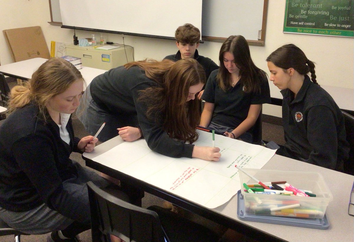 CPRamblers's tweet photo. Mrs. Hilliard’s English III students worked on identifying character traits, inner conflicts, family dynamics, and the anti-hero in the modern drama “Death of a Salesman” in class today. #Prep #APEnglish 💼 https://t.co/II5LR1k3LH