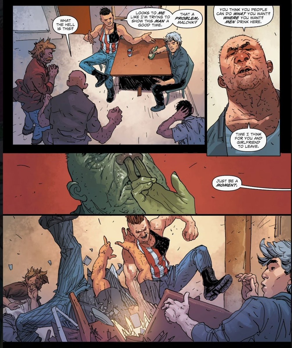MidNApollo's tweet photo. If you think you can erase us or force us again in the shadows, here's our answer.
We're not "leaving the bar", homophobes.
F@ck you and f@ck discrimination 🖕🏻
#TheAuthority #midnighter #midpollo #gaycomics #comics #dccomics #LGBTQIA #fuckhomophobia #fuckdiscrimination https://t.co/56lxvH2lXr