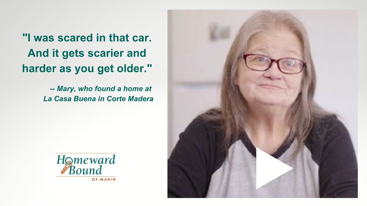 [NEW VIDEO] - Hear from Mary about her journey to a good home at La Casa Buena. She shares her hopes for the future in "Mary's Story," our new video. 
youtu.be/MBR3lZpTGk0
#MarinCounty #endhomelessness