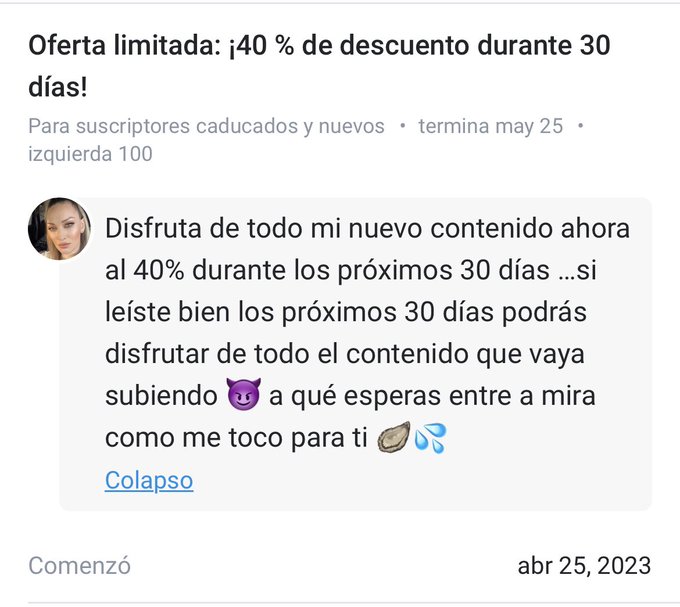 Entra en mi https://t.co/hd9qkxVSlR y disfruta de todo mi contenido al 40% durante todo el mes 🦪💦😈 @M6969Xx<a href="/tag/salacopas"class="tags"><span>#salacopas</span></a>