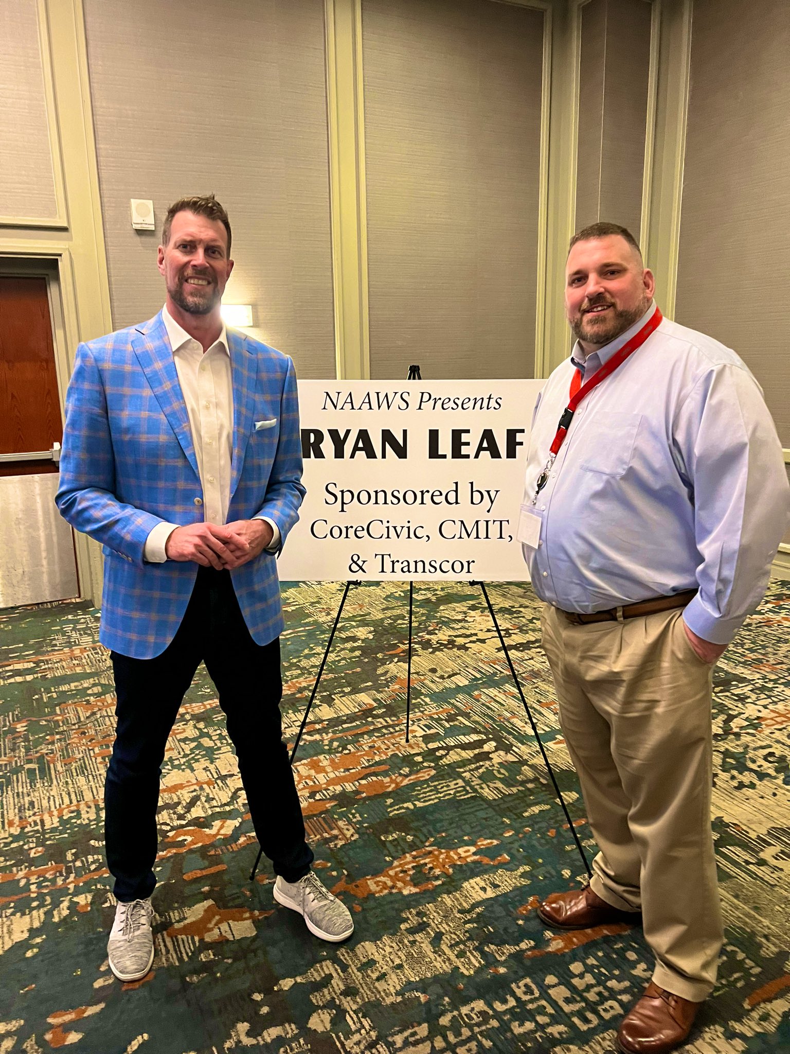 Ryan D Leaf on X: 'How bout this for full circle. Guy to my left was my  Warden while I was in Prison. Today I spoke to the National Convention of  Wardens.