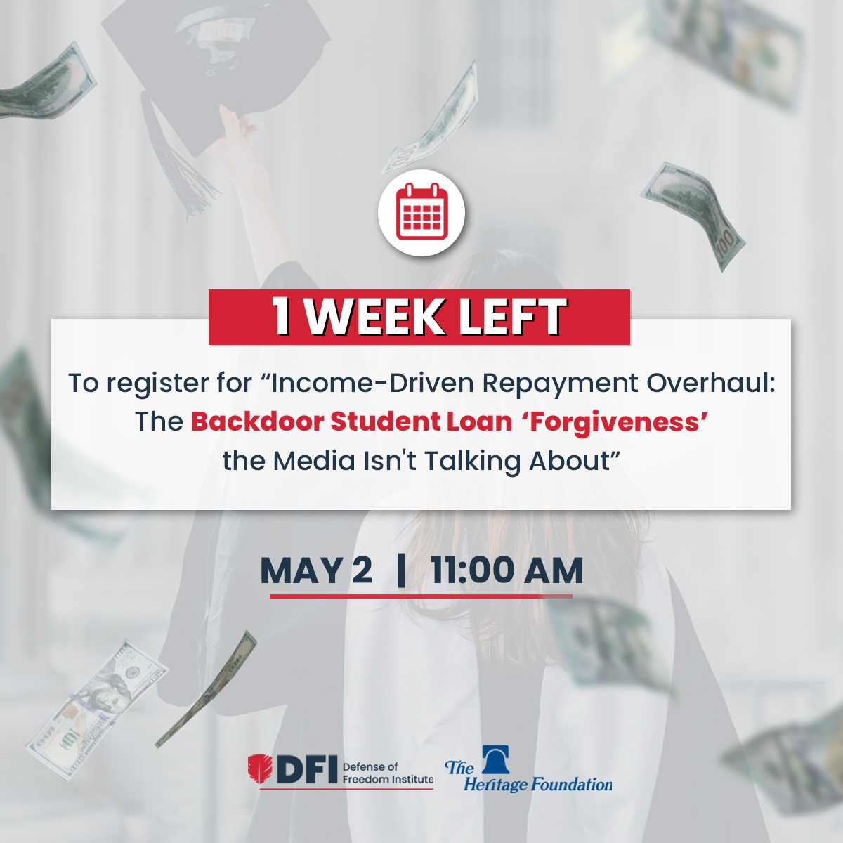 DFIPolicy's tweet photo. Join the best minds in #highered finance reform for a robust policy &amp; legal discussion on backdoor #studentloan "forgiveness" the media refuses to cover on 5/2 @ 11 AM https://t.co/gy06jIJN3y 

@Heritage @PrestonCooper93 @lindseymburke @delislealleges @pfzimmerman #AndrewGillen https://t.co/C9p7JX586A