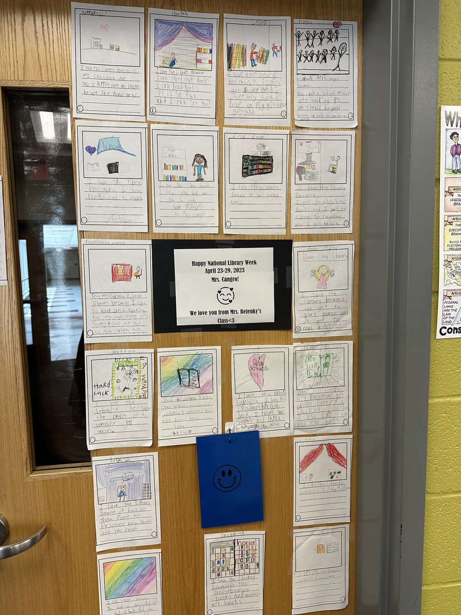 The sweetest gesture from a teacher since I’ve been a librarian. Thank you to Blythe Belenky and her second grade class. You made me cry. #nationallibraryweek <a href="/Clermont_ES/">Clermont Elementary School</a> <a href="/FCPS_LIS/">FCPS Library Program</a> <a href="/VAASL/">VAASL</a>